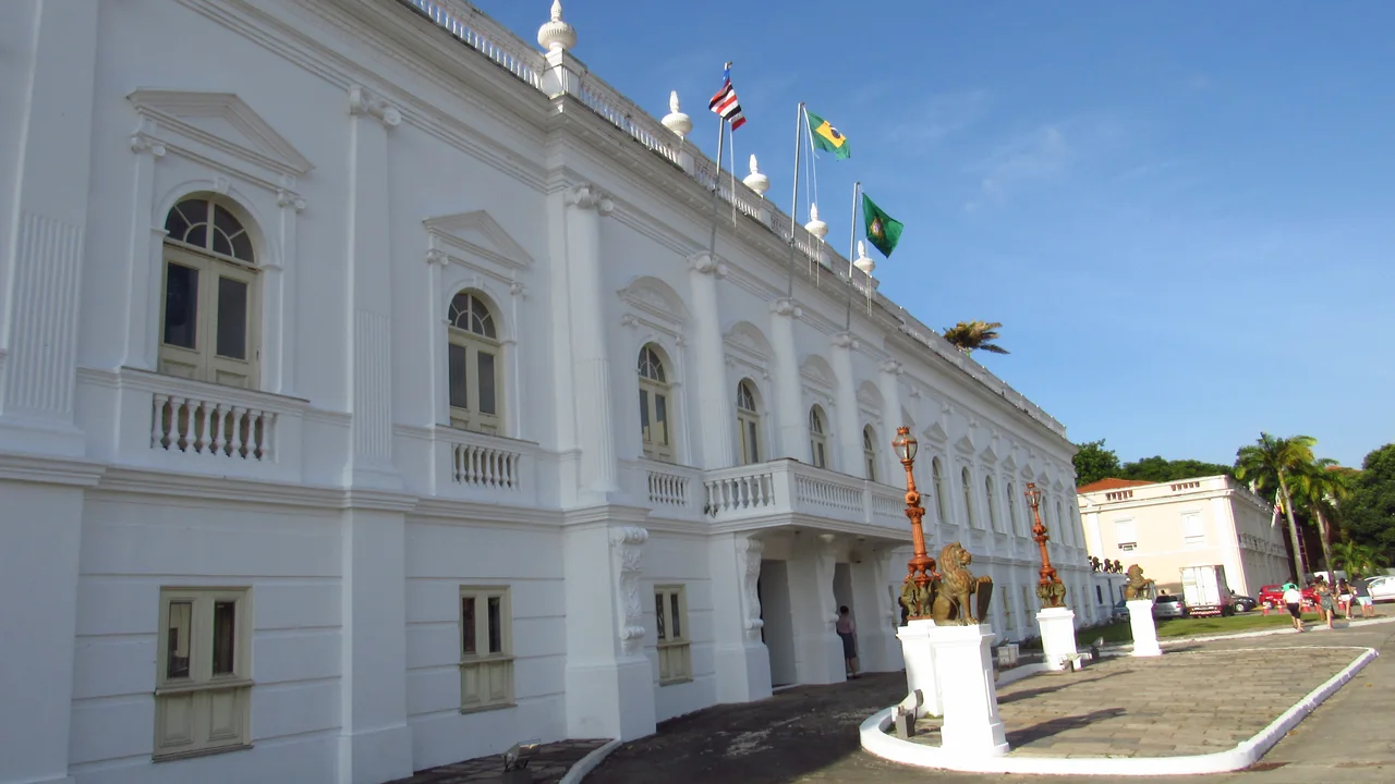 Fachada do Palácio dos Leões no Centro Histórico de São Luís